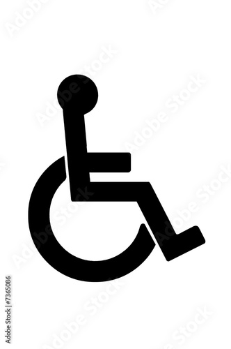 Behinderte Zeichen Schild Rollstuhl