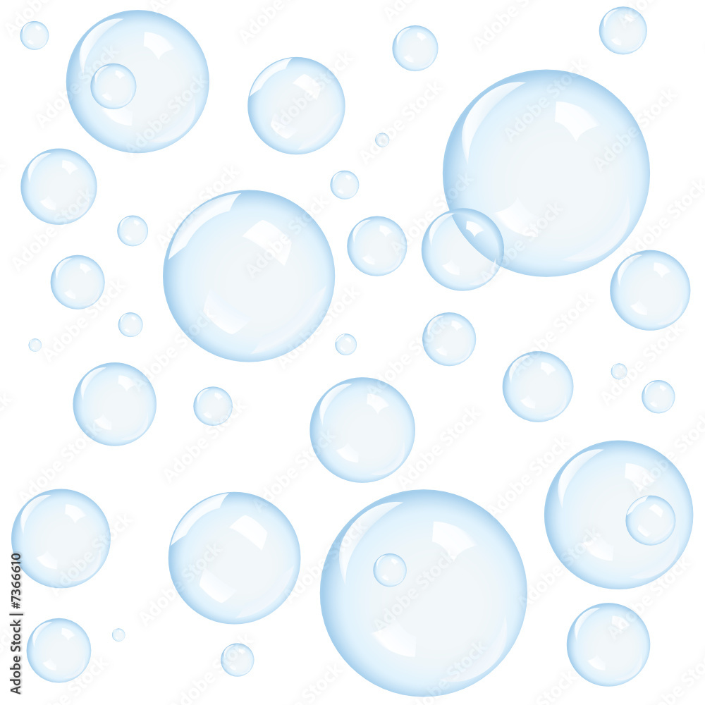 Blue bubbles background - obrazy, fototapety, plakaty 