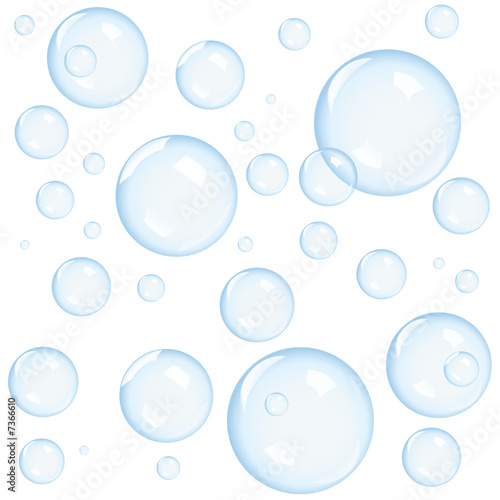 Blue bubbles background photo