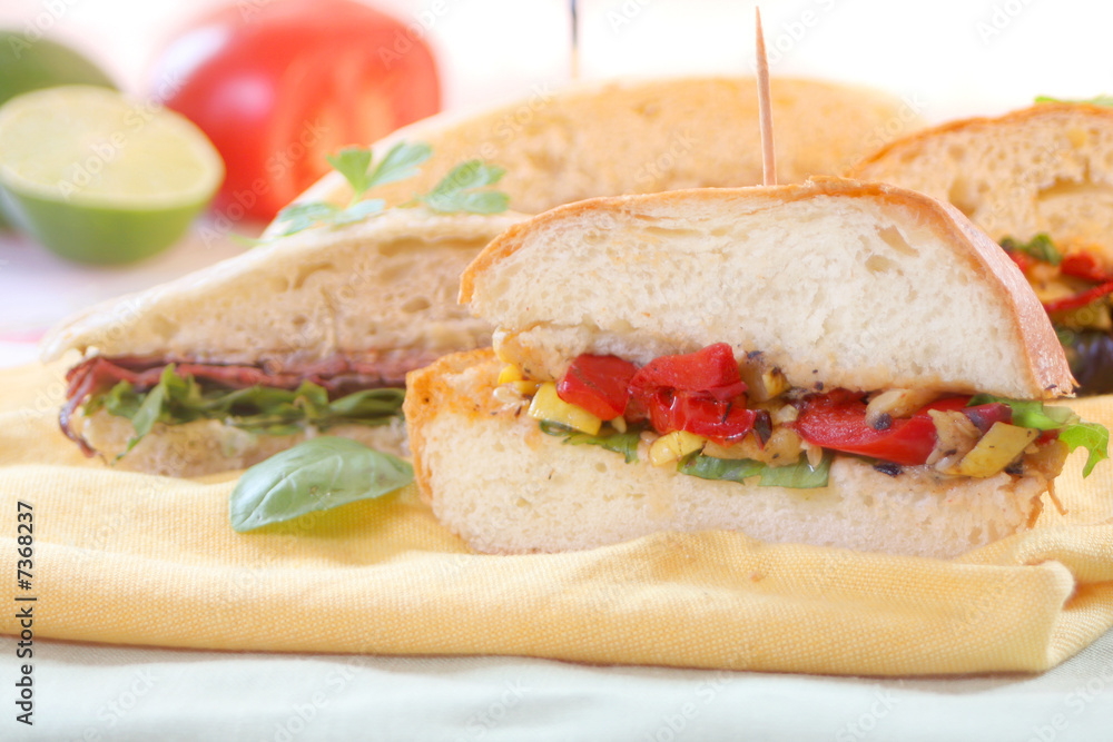 Obraz premium gourmet sandwiches