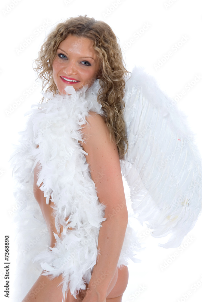 portrait of the nude blonde-angel with blue eyes portrait of the nude blonde-angel with blue eyes