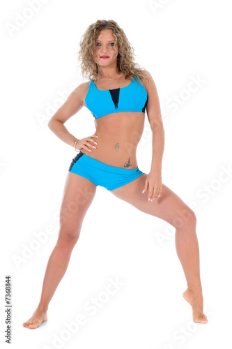 Girl practicing fitness