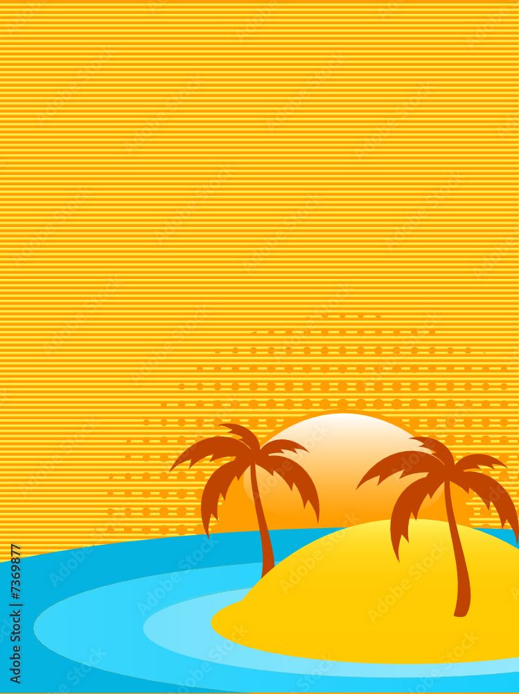 Abstract summer island