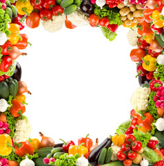 Colorful vegetable frame