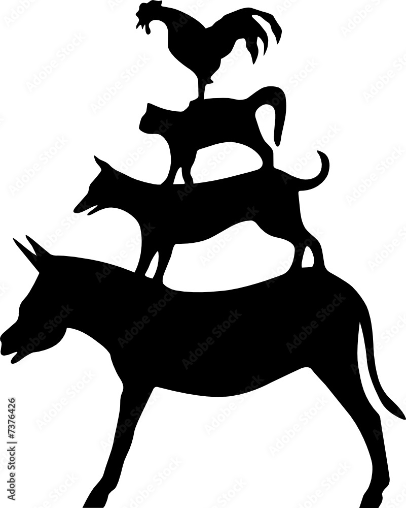 Bremer Stadtmusikanten Tiere Stock Vektorgrafik Adobe Stock bremer-stadtmusikanten-tiere-stock-vektorgrafik-adobe-stock