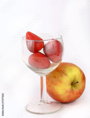 Strawberry and apple