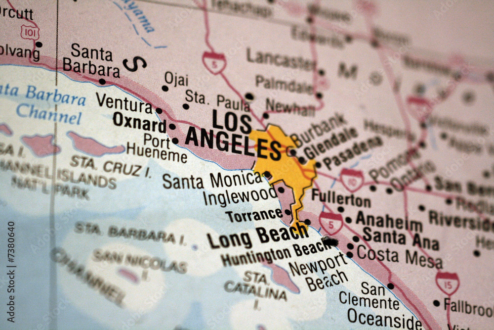 Naklejka premium Map of Los Angeles