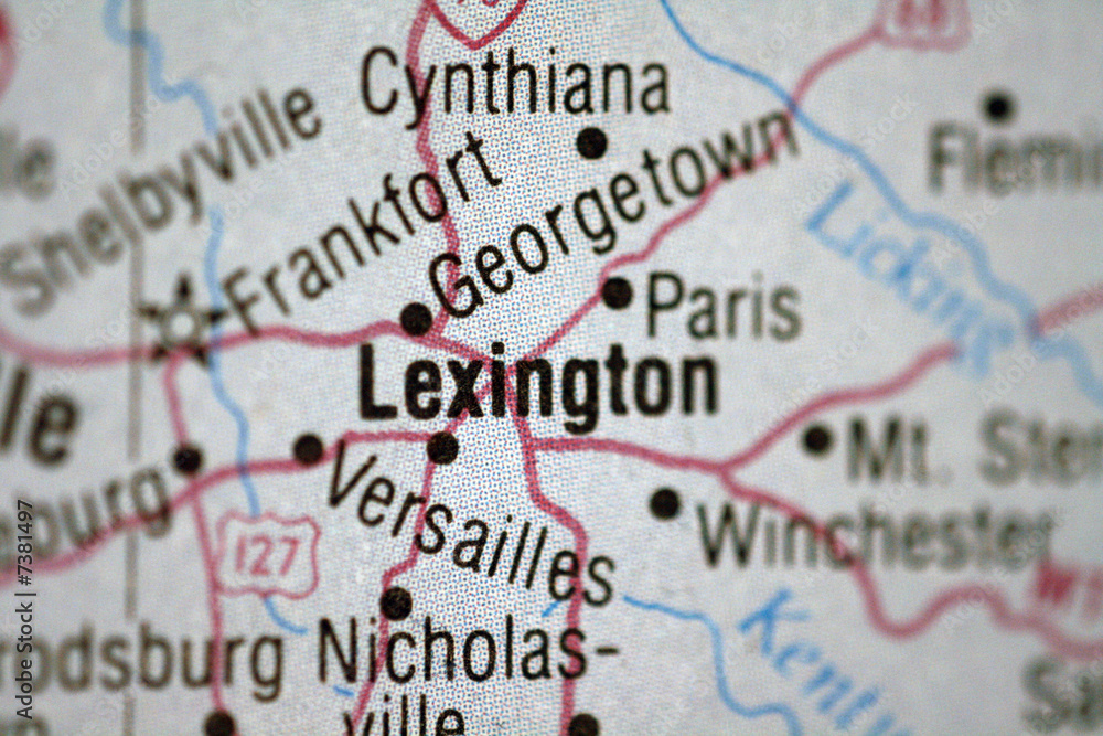 Map of Lexington Kentucky