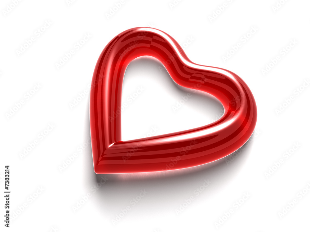 Red glass heart Red glass heart