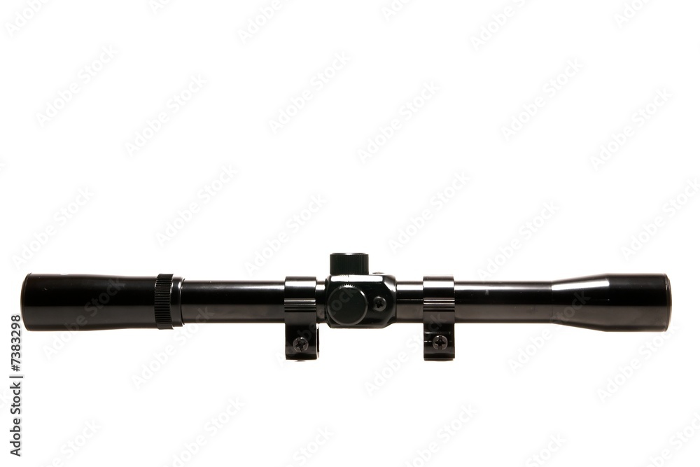 rifle gun scope on white rifle gun scope on white