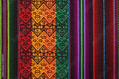 Traditional andean tapestry from northern Argentina and Bolivia. photo