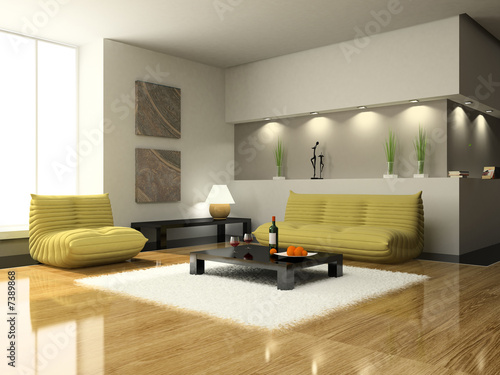 Fototapeta Naklejka Na Ścianę i Meble -  View on the modern living-room