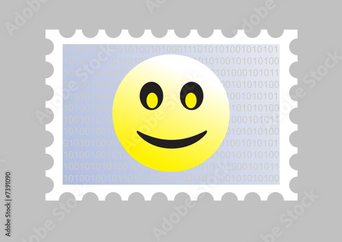 illustration of an email stamp