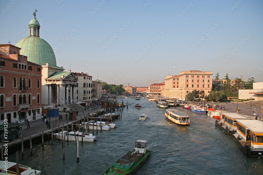 Une vue du grand canal de Venise