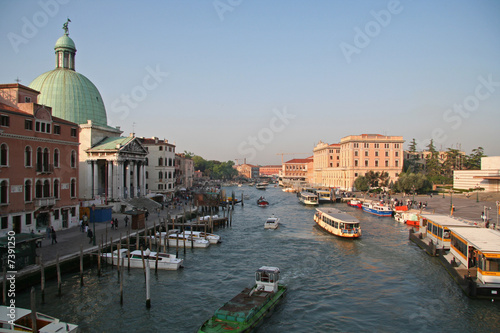 Une vue du grand canal de Venise