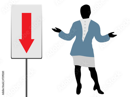 Worried businesswoman