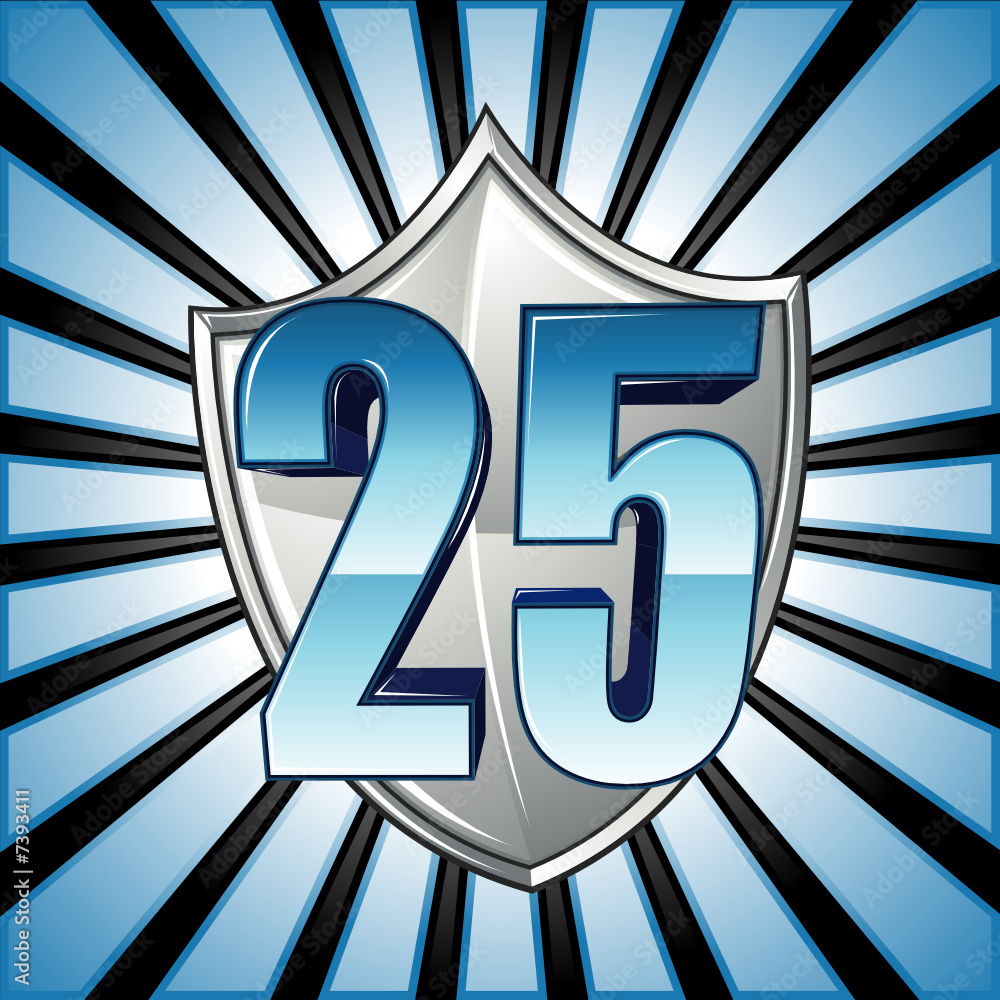 25 years anniversary silver jubilee seamless infinity logo icon unit shiny  metallic Stock Vector | Adobe Stock
