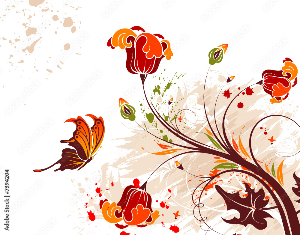 Blume hintergrund, fleur fond, flower background, vector
