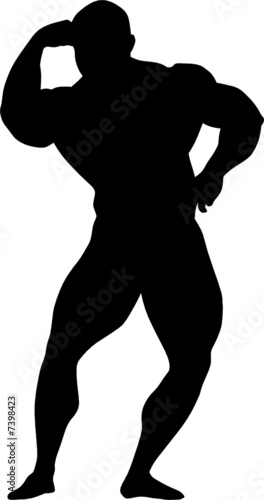 vector silhouette of sportsman