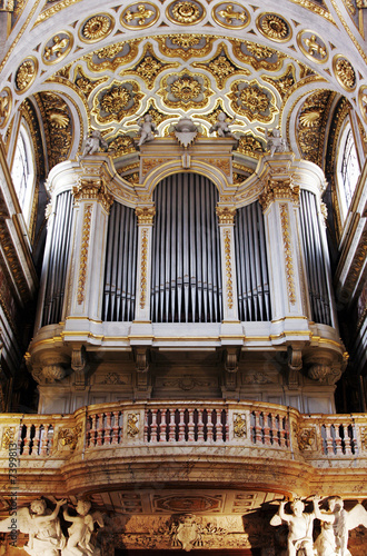 Golden Church Pipe Organ