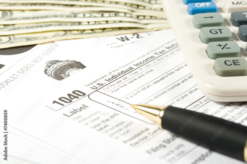 Fototapeta premium United States Tax Form