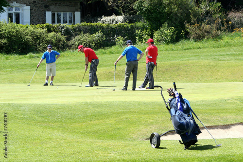 Schilderij op canvas équipe de Golfeur à saint briac