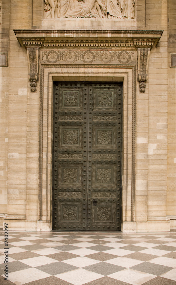 Classical antic door - closed