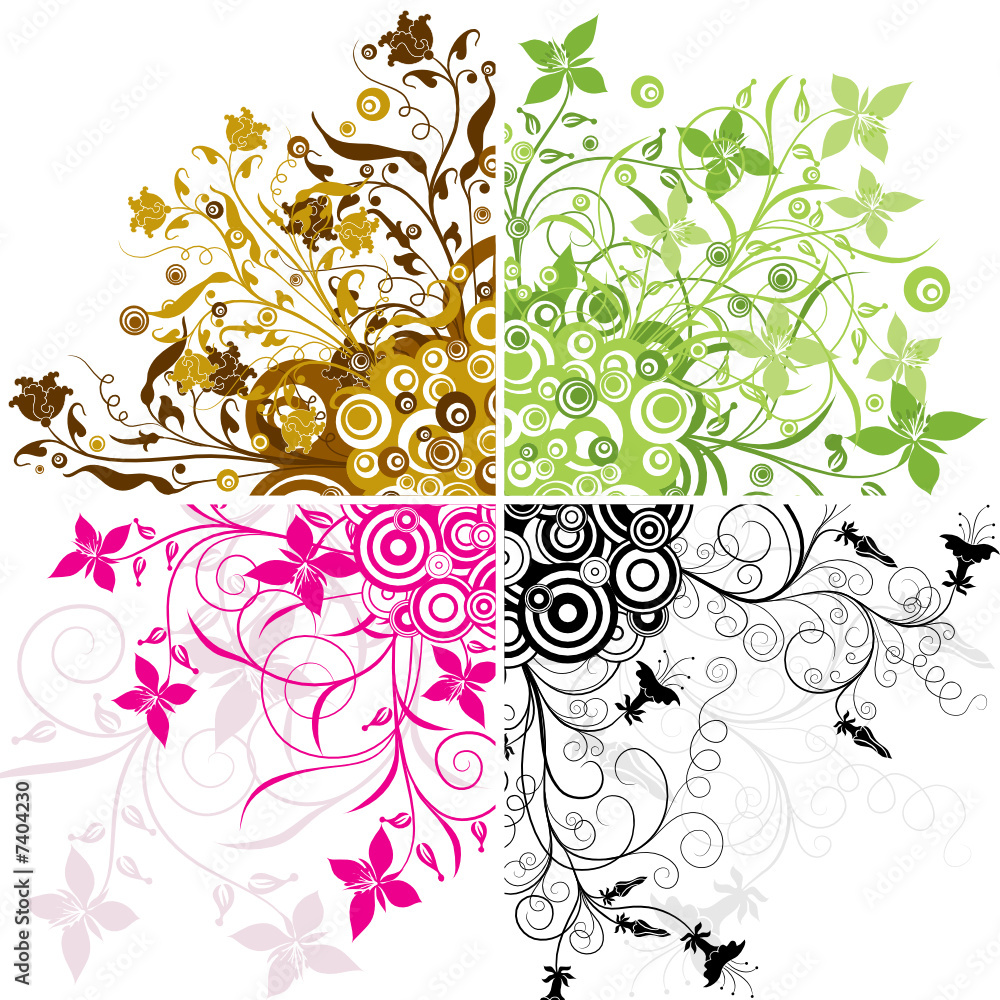 Decorative floral background, vector illustration Decorative floral background, vector illustration