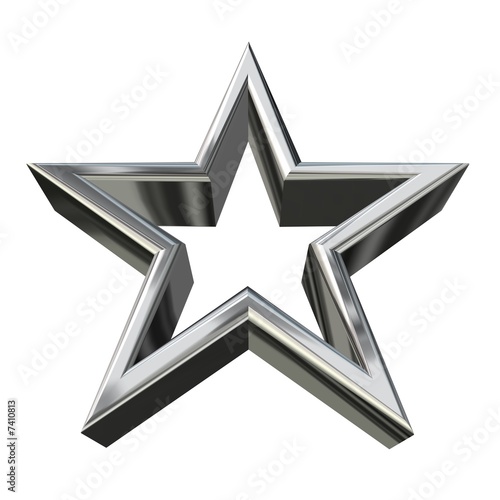 3d silver star