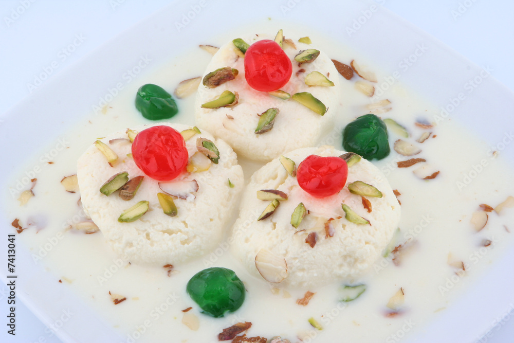 close up of rasmalai close up of rasmalai