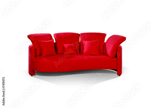 Red stylish sofa