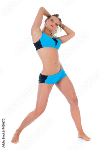 Girl practicing fitness