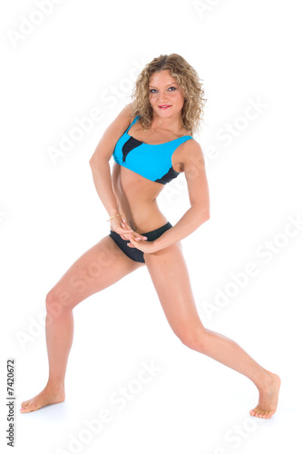 Girl practicing fitness
