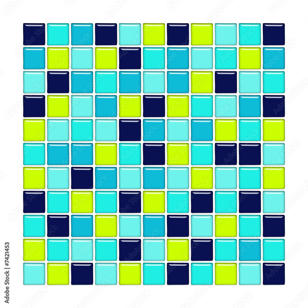 Blue, aqua and green glass tiles Blue, aqua and green glass tiles