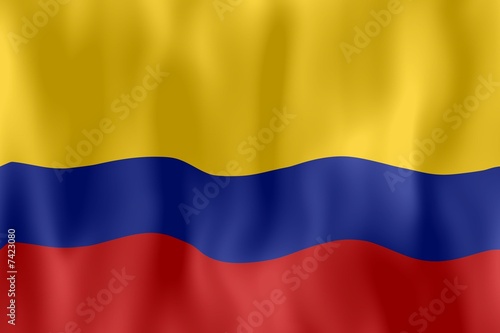 colombie drapeau froissé colombia crumpled flag photo