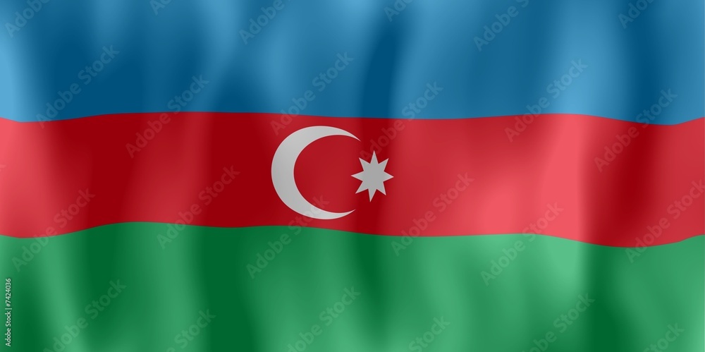 azerbaidjan drapeau froissé crumpled flag