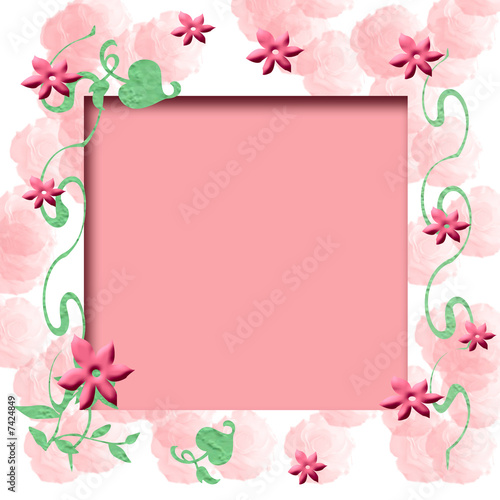 floral scrapbook frame
