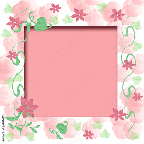 floral scrapbook frame