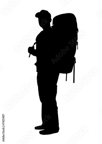 MAN TRAVEL WITH BACKPACK