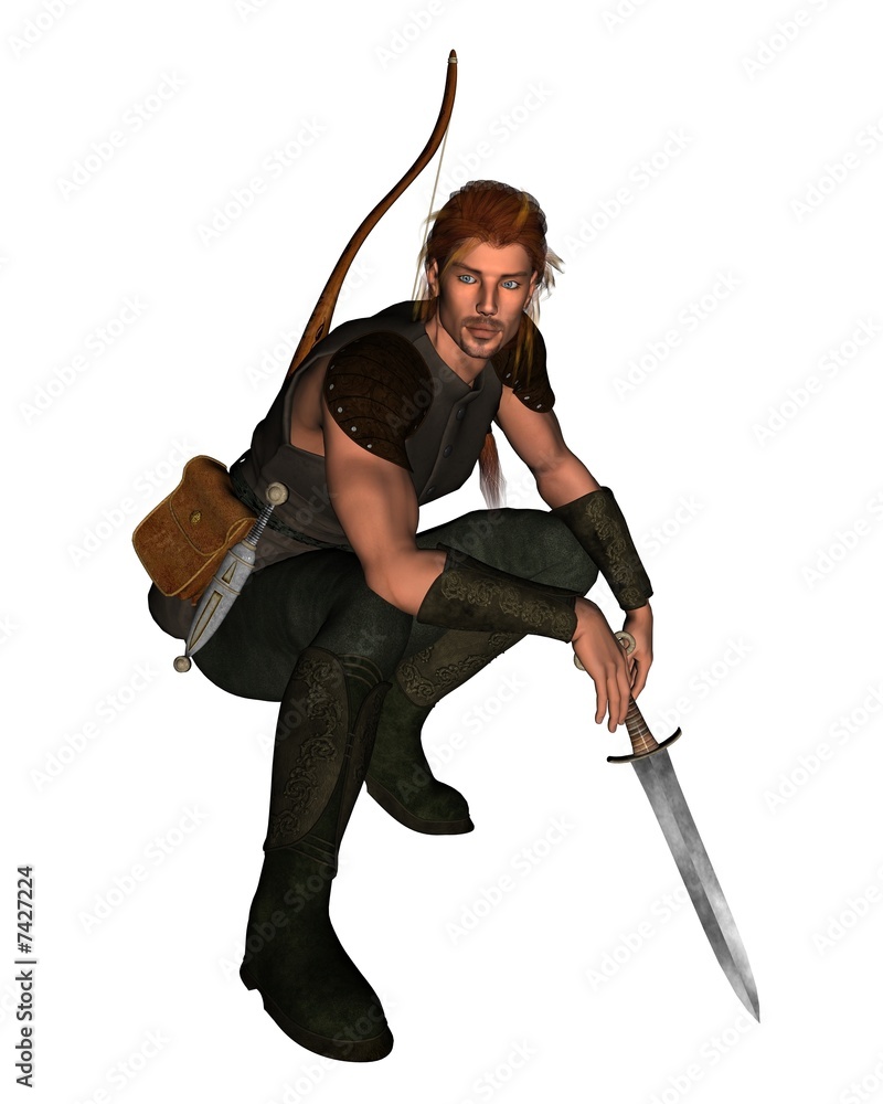 Forest Hunter with bow and sword Forest Hunter with bow and sword