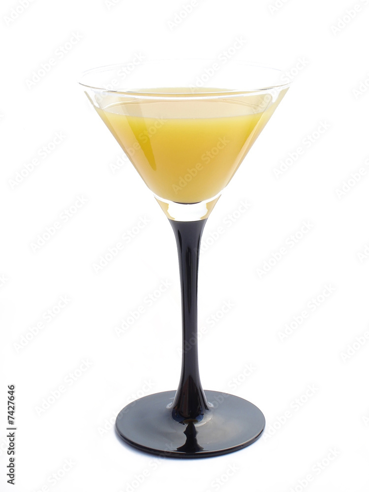Orange juice in a cocktail glass Orange juice in a cocktail glass