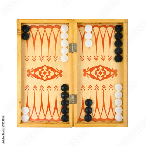 Fototapete Retro backgammon game