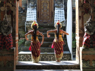 Wandcirkels Bali Traditionele Barong dansers op Bali  © m fahrur