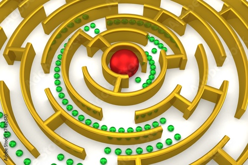 The gold labyrinth with ref...