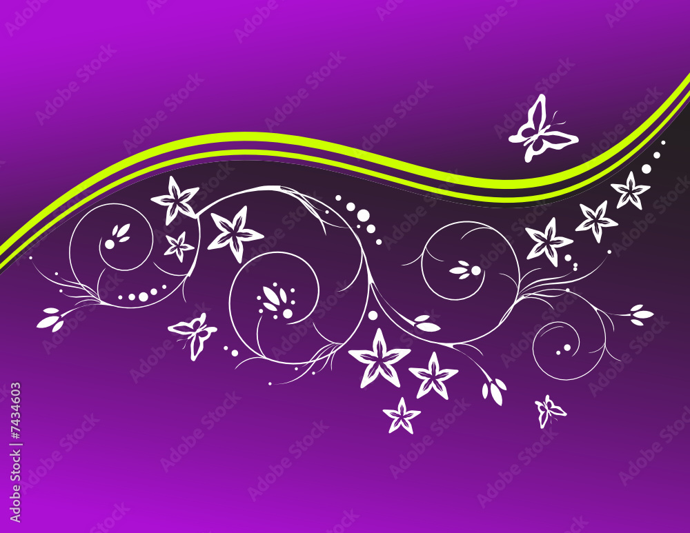 Background with flowers and butterflies. Elegant. Background with flowers and butterflies. Elegant.