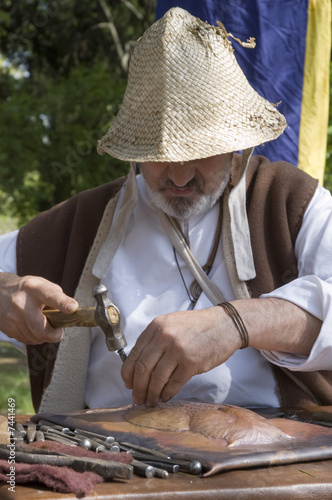 Scultura a sbalzo del rame