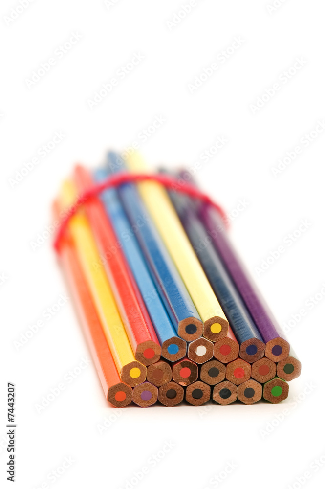 Lots of pencils isolated on the white background Lots of pencils isolated on the white background