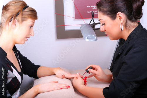 Manicure on female hands