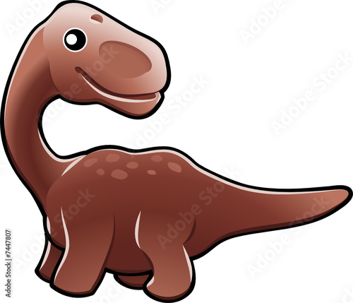 Cute diplodocus dinosaur illustration