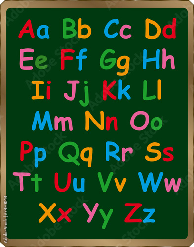 Alphabet on Blackboard
